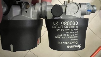 Truma DuoControl CS + 2x LPG hadice, Crash Sensor