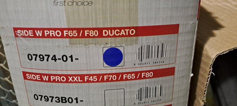  Stěny na markýzu Fiat Ducato maxi
