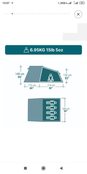 QUECHUA Prutový rodinný stan MH 100 XXL | 4 osoby
