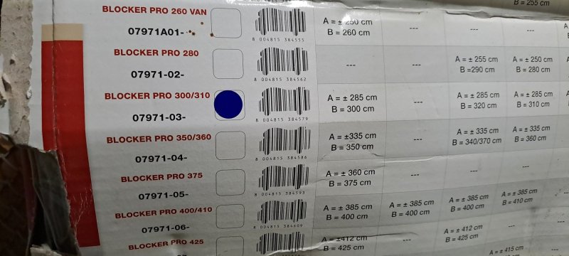  Stěny na markýzu Fiat Ducato maxi