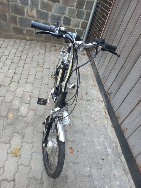 Elektrokolo skládací - městské, nevě složená baterie