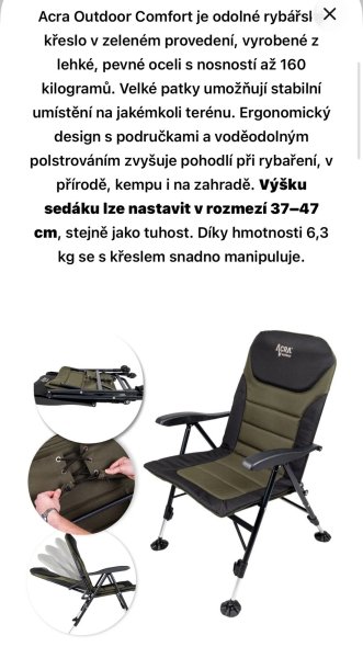 Acra Outdoor Comfort  Rozkládací křesla 