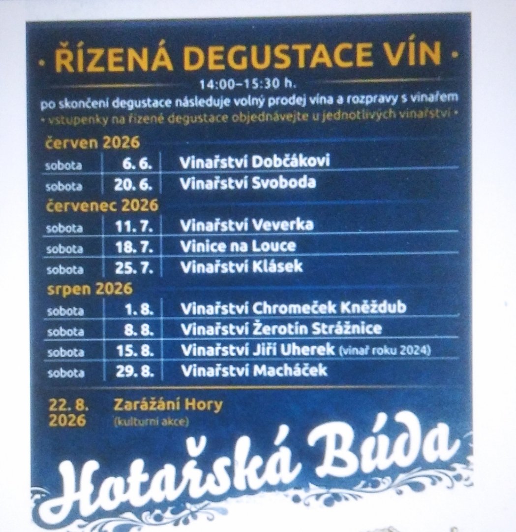 Program akcí 2026 na nedaleké Hotařské búdě 