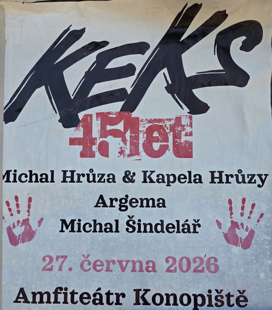 KEKS, Michal Hrůza, and Argema at Konopiště on Saturday