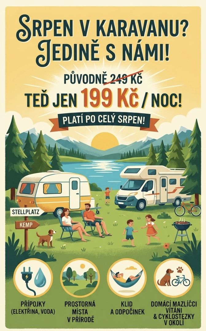 Smarter Vacations—August relaxation for RVs for 199 Kč.
