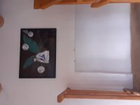 Ausstellung von Gemälden im Aussichtsturm.